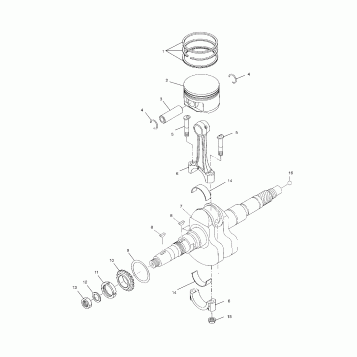CRANKSHAFT and PISTON - A01CK32AA (4964086408C007)