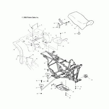 REAR CAB and SEAT - A01CK42AA (4964136413A003)