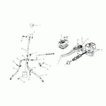 CONTROLS - MASTER CYLINDER/BRAKE LINE - A01CK42AA (4964136413B007)