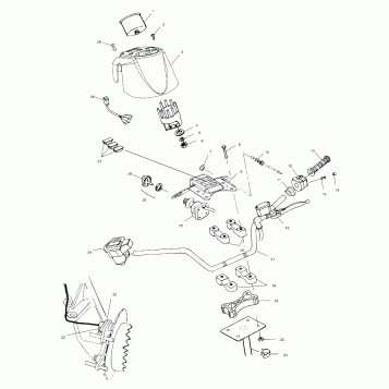 HANDLEBAR and HEADLIGHT POD - A01CK42AA (4964136413B009)
