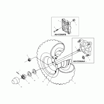 REAR WHEEL DRIVE - A01CD50AA (4964196419C009)