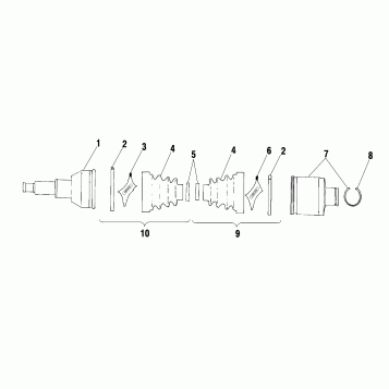 REAR DRIVE SHAFT - A01CH42AA (4964436443B002)