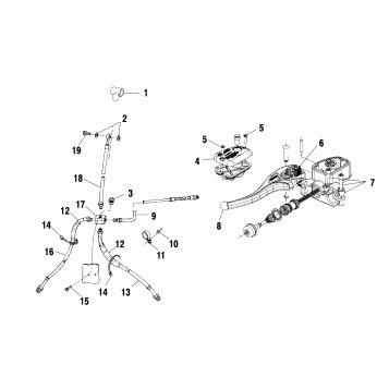 CONTROLS - MASTER CYLINDER/BRAKE LINE - A10CH46CA (4964376437B007)