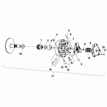 DRIVE CLUTCH - A10CH46CA (4964376437B014)