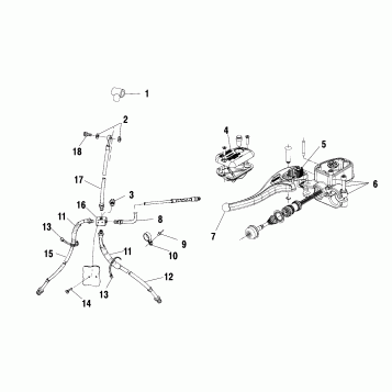CONTROLS - MASTER CYLINDER/BRAKE LINE - A01CH42AA (4964436443B008)