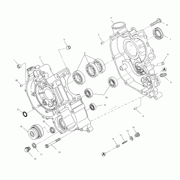 CRANKCASE - A01CH42AA (4964436443D001)