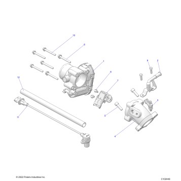 ENGINE, THROTTLE BODY and FUEL RAIL - A23SEK57AD (C102449)