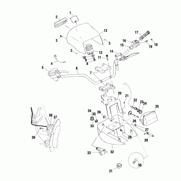 HANDLEBAR and HEADLIGHT POD - A01CL50AA (4964586458D001)