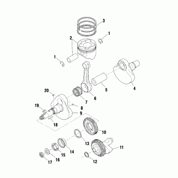 CRANKSHAFT and PISTON - A01CL50AA (4964586458D004)