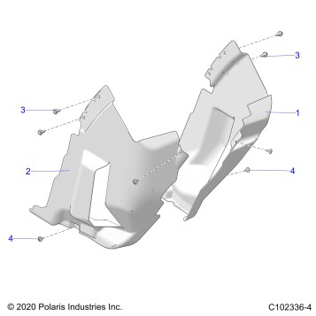 BODY, FRONT MUD GUARDS - A24SLZ95AH (C102336-4)
