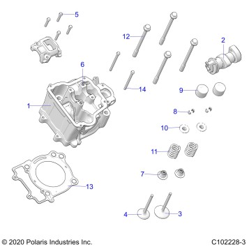 ENGINE, CYLINDER HEAD, CAM and VALVES - A26SEE50B1/B4 (C102228-3)