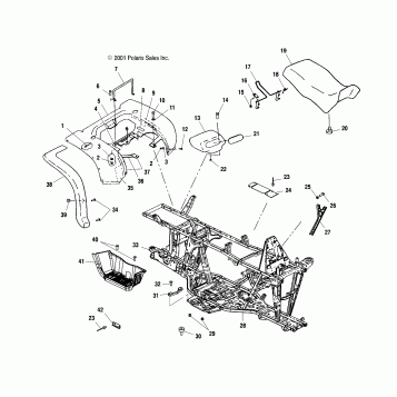 REAR CAB/SEAT/MAIN FRAME - A02CH68AA/AB/AC/CA/CB (4966346634A03)