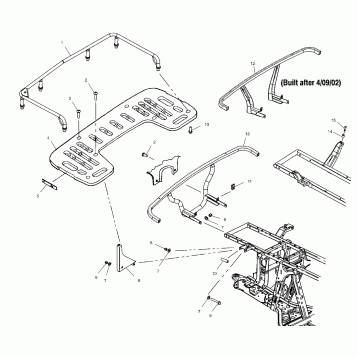 REAR RACK MOUNTING (If Built Before 9/03/01) - A02CH68AA/AB/AC/CA/CB (4966346634A06)
