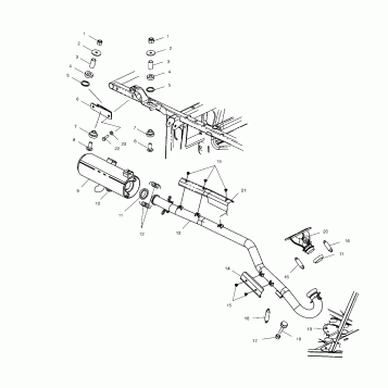 EXHAUST SYSTEM - A02CH68AA/AB/AC/CA/CB (4966346634A11)