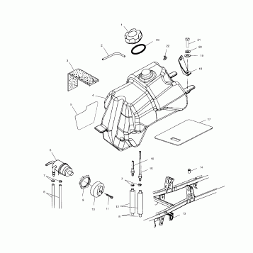 FUEL TANK - A02CH68AA/AB/AC/CA/CB (4966346634A12)