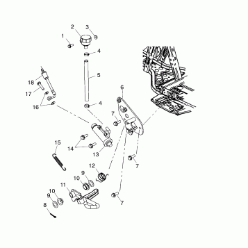 REAR MASTER CYLINDER/FOOT PEDAL - A02CH68AA/AB/AC/CA/CB (4966346634C08)