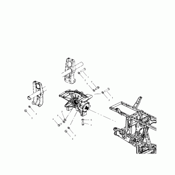 REAR GEARCASE MOUNTING - A02CH68AA/AB/AC/CA/CB (4966346634D02)