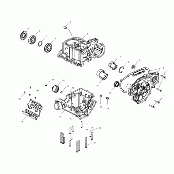 CRANKCASE - A02CH68AA/AB/AC/CA/CB (4966346634D03)