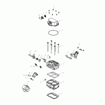CYLINDER and CYLINDER HEAD - A02CH68AA/AB/AC/CA/CB (4966346634D05)