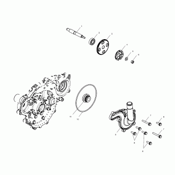 WATER PUMP - A02CH68AA/AB/AC/CA/CB (4966346634D11)