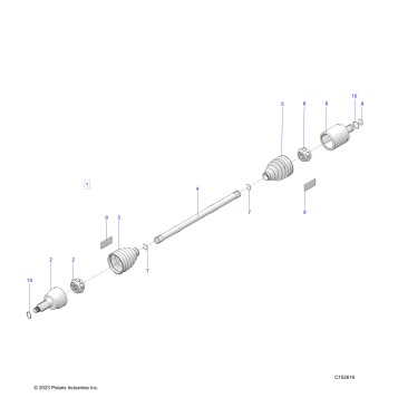 DRIVE TRAIN, DRIVE SHAFT, FRONT - A25SKE57A1 (C102616)