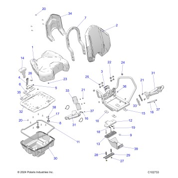 BODY, SEAT, PASSENGER - A25SYE85AL (C102733)