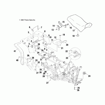 REAR CAB AND SEAT - A02CH50 ALL OPTIONS (4967436743A03)
