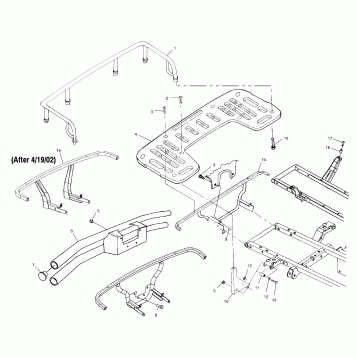 REAR RACK MOUNTING - A02CH50 ALL OPTIONS (4967436743A06)