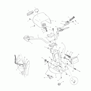 HANDLEBAR AND HEADLIGHT POD - A02CH50 ALL OPTIONS (4967436743B13)