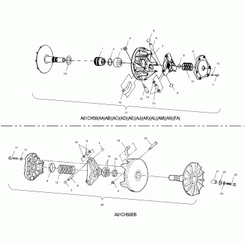 DRIVE CLUTCH - A02CH50 ALL OPTIONS (4967436743C05)