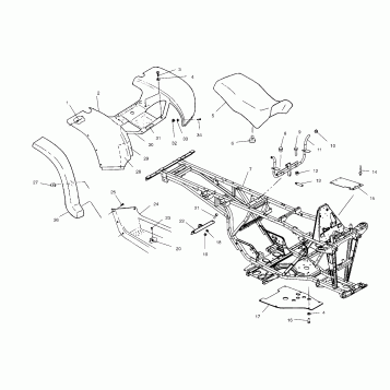 REAR CAB and SEAT - A02CL50AA/DA (4967986798A04)