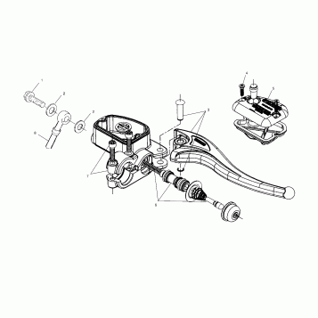CONTROLS - MASTER CYLINDER/BRAKE LINE - RH - A02CL50AA/DA (4967986798B09)