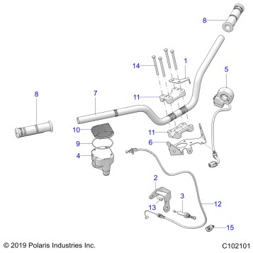 STEERING, HANDLEBARS - A23HBBO7B3/B7 (C102101)