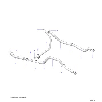ENGINE, COOLING SYSTEM, HOSES - A26SDA57A7 (C103003)