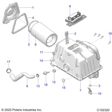 ENGINE, AIR INTAKE - A21SXE95AG/CAG (C102320)