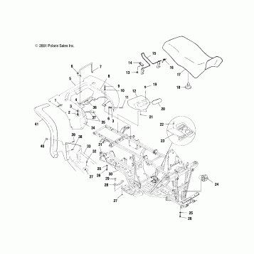 REAR CAB AND SEAT - A02CH42AA (4968536853A03)