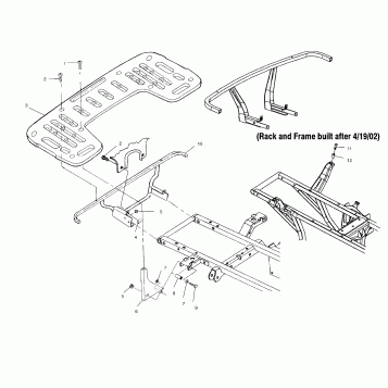 REAR RACK MOUNTING - A02CH42AA (4968536853A06)