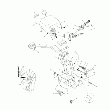 HANDLEBAR AND HEADLIGHT POD - A02CH42AA (4968536853C01)