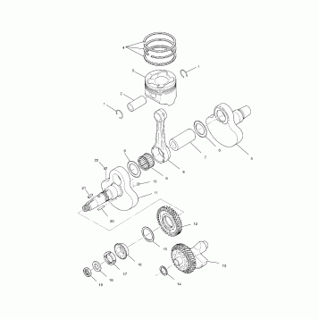 CRANKSHAFT AND PISTON - A02CH42AA (4968536853D03)