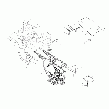 REAR CAB and SEAT - A02CA32AA/AB (4969816981A04)