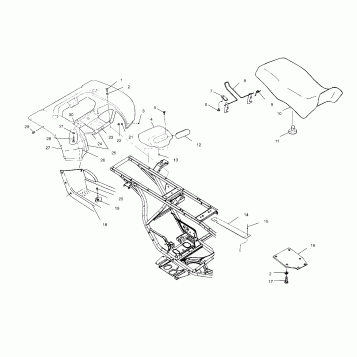 REAR CAB and SEAT - A02CG25CA (4969856985A04)
