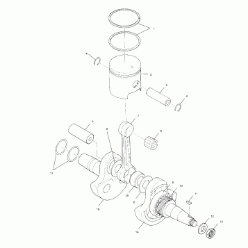 CRANKSHAFT and PISTON - A02CG25CA (4969856985C09)