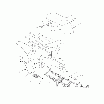 REAR CAB - A02BA25CA/CB/CD (4969896989A04)