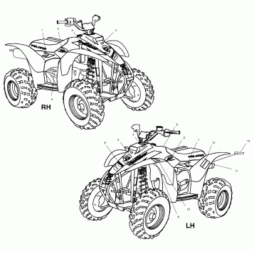 DECALS - A02BA25CA/CD (4969896989A09)