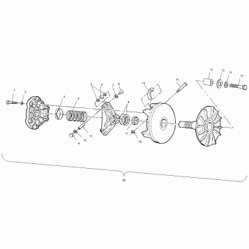 DRIVE CLUTCH - A02BA25CA/CB/CD (4969896989B09)