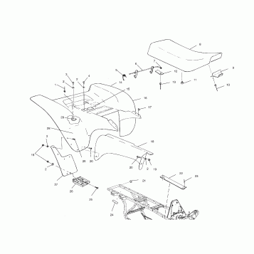 REAR CAB - A02BA38CA (4969936993A04)