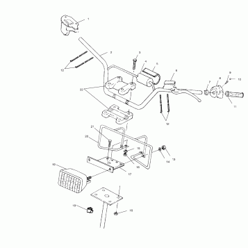 HANDLEBAR/HEADLIGHT - A02BA38CA (4969936993B04)