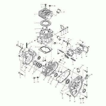 CRANKCASE and CYLINDER - A02BA38CA (4969936993C11)