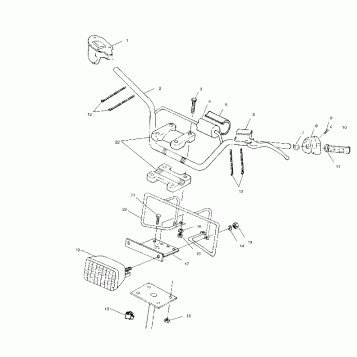 HANDLEBAR/HEADLIGHT - A02BA50AA/AB (4969976997B03)
