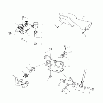 REAR BRAKE MASTER CYLINDER - A02BA50AA/AB (4969976997B13)